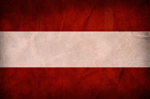 Vzdělávací online hra Rakouská vlajka, učební test, školní kvíz Puzzle