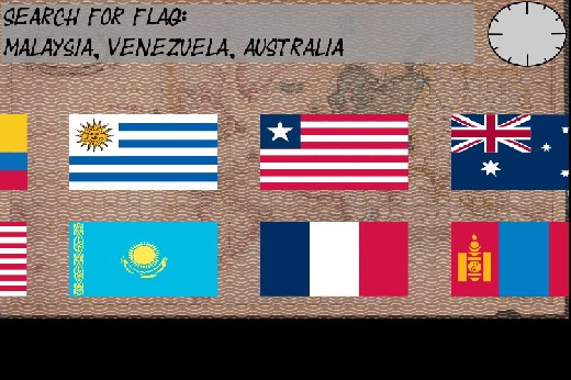 Vzdělávací online hra Vlajky zemí, učební test, školní kvíz Vlajky