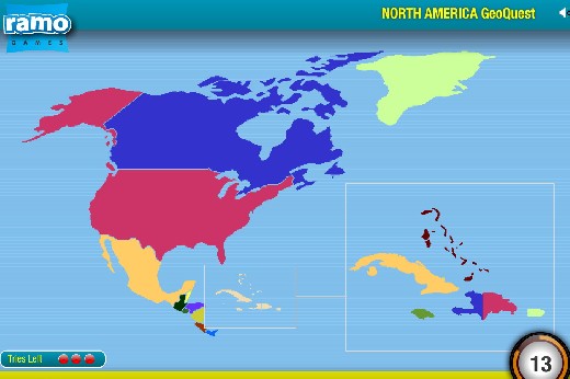 Vzdělávací online hra Země Severní Ameriky, učební test, školní kvíz Země a státy Vzdělávací online hra Země Severní Ameriky, učební test, školní kvíz Země a státy